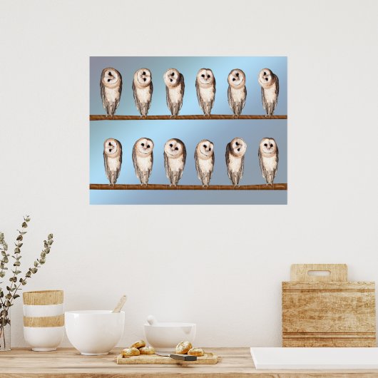 奇妙なフクロウ ポスター (キッチン)