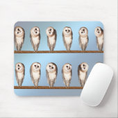 奇妙なフクロウ マウスパッド (マウス)
