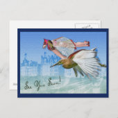 奇妙なフライト – 休暇から戻る ポストカード (正面/裏面)