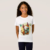 奇妙なブルテリア犬 Tシャツ (正面フル)
