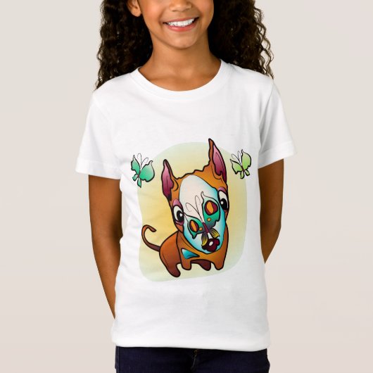奇妙なブルテリア犬 Tシャツ (正面)