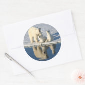 奇妙なホッキョクグマの家族 ラウンドシール (封筒)