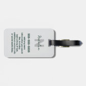 奇妙なミニマエレガントリストのクロチェットブロッコリー名 ラゲッジタグ (裏面横)