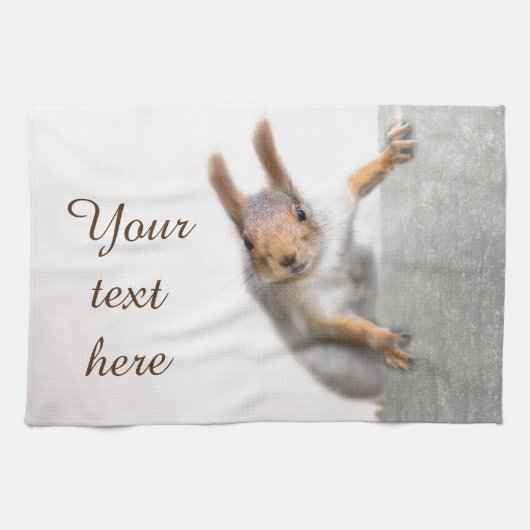 奇妙なリス キッチンタオル (横)