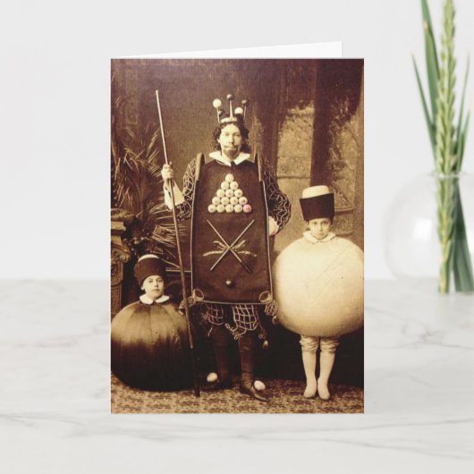 奇妙なヴィンテージビクトリアン衣装パーティーはがき カード (正面)