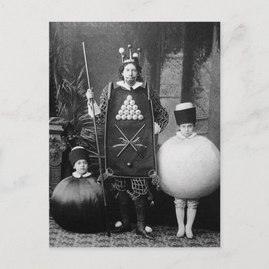 奇妙なヴィンテージビクトリアン衣装パーティーはがき ポストカード (正面)