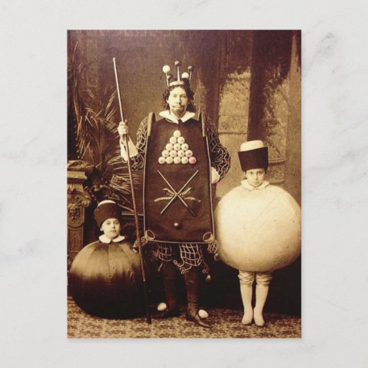 奇妙なヴィンテージビクトリアン衣装パーティー ポストカード (正面)