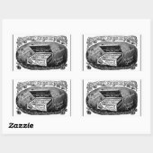 奇妙なヴィンテージポテト広告 長方形シール (シート)