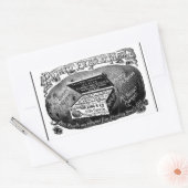 奇妙なヴィンテージポテト広告 長方形シール (封筒)