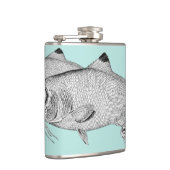 奇妙なヴィンテージ魚のスケッチ フラスク (右)