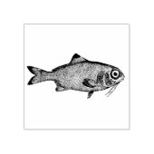 奇妙なヴィンテージ魚のスケッチ ラバースタンプ (インプリント)