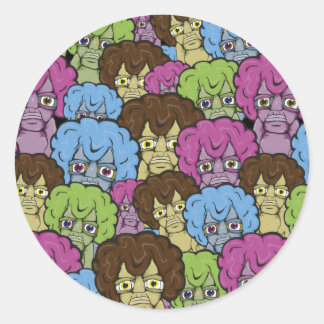 奇妙な人のステッカー ラウンドシール