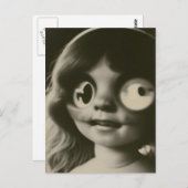 奇妙な人形のヘッドハロウィンハガキ ポストカード (正面/裏面)