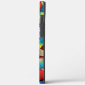 奇妙な仮想の花、暗い赤に青みがかった花びら Case-Mate iPhoneケース (裏面 / 左)