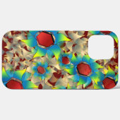 奇妙な仮想の花、暗い赤に青みがかった花びら Case-Mate iPhoneケース (裏面 (横))