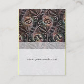奇妙な円と渦巻きホワイトブラウン抽象芸術 名刺 (裏面)