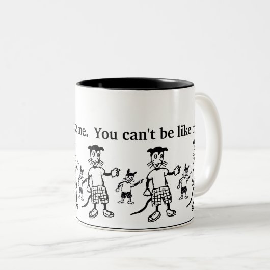 奇妙な動物のマグ ツートーンマグカップ (正面右)