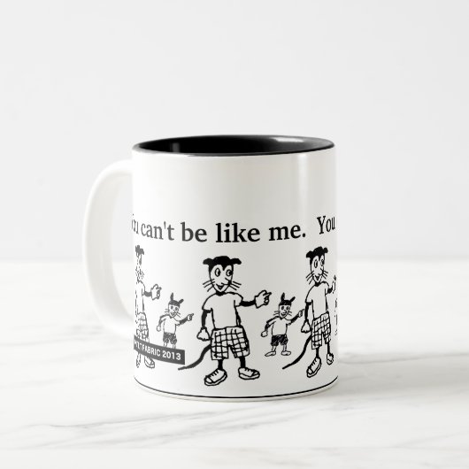 奇妙な動物のマグ ツートーンマグカップ (正面左)