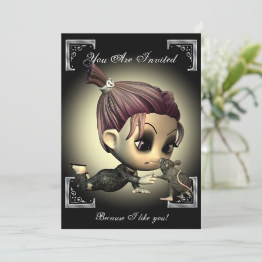 奇妙な友達のハロウィンパーティー招待状 招待状 (スタンド正面)