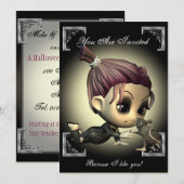 奇妙な友達のハロウィンパーティー招待状 招待状 (正面/裏面)