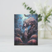 奇妙な変異を持つ女性の超現実美術 ポストカード (スタンド正面)