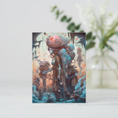 奇妙な変異を持つ女性の超現実美術 ポストカード (スタンド正面)