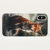 奇妙な大きな赤と白キツネが自然に座って Case-Mate iPhoneケース (裏面(横))