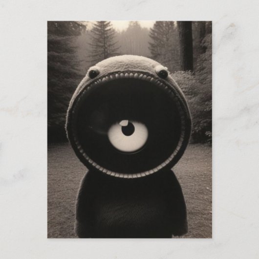 奇妙な奇妙な森の生き物ハロウィーン ポストカード (正面)