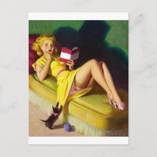 奇妙な子猫のピン留め ポストカード (正面)