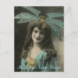 奇妙な帽子の新年の願い シーズンポストカード