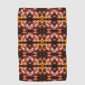 奇妙な形状を生成する赤い三角形の繰り返し ゴルフタオル (正面)