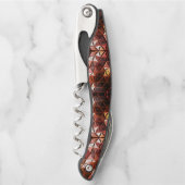 奇妙な形状を生成する赤い三角形の繰り返し ソムリエナイフ (正面)