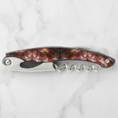 奇妙な形状を生成する赤い三角形の繰り返し ソムリエナイフ (正面)