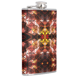 奇妙な形状を生成する赤い三角形の繰り返し フラスク