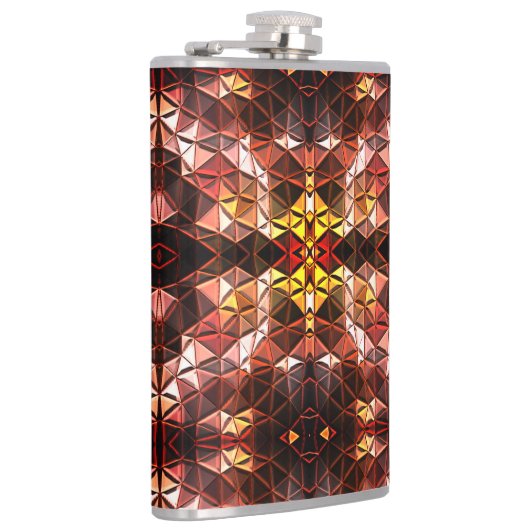 奇妙な形状を生成する赤い三角形の繰り返し フラスク (右)