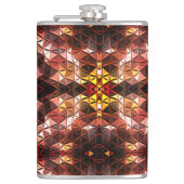 奇妙な形状を生成する赤い三角形の繰り返し フラスク (正面)