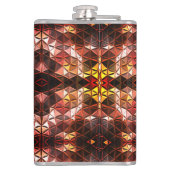 奇妙な形状を生成する赤い三角形の繰り返し フラスク (裏面)