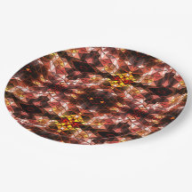 奇妙な形状を生成する赤い三角形の繰り返し