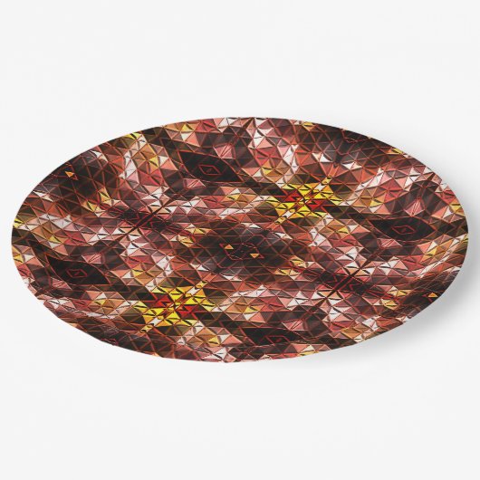 奇妙な形状を生成する赤い三角形の繰り返し ペーパープレート (アングル)