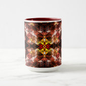 奇妙な形状を生成する赤い三角形の繰り返し マグカップ (中央)