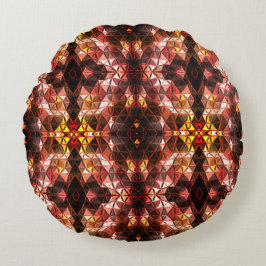 奇妙な形状を生成する赤い三角形の繰り返し ラウンドクッション