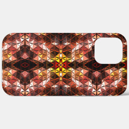 奇妙な形状を生成する赤い三角形の繰り返し iPhone 12 PRO MAX ケース
