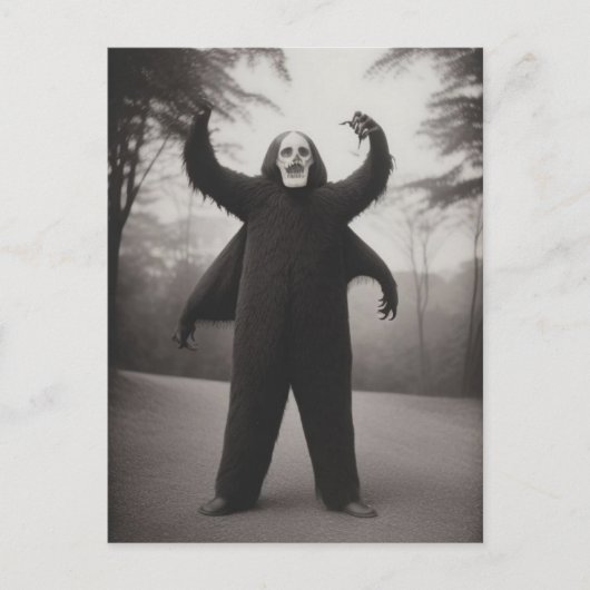 奇妙な怪獣ハロウィンハガキ ポストカード (正面)