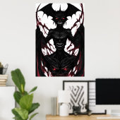 奇妙な怪獣ポートレート | AI Art ポスター (ホームオフィス)