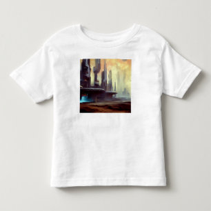 奇妙な惑星の上のSF都市2 トドラーTシャツ