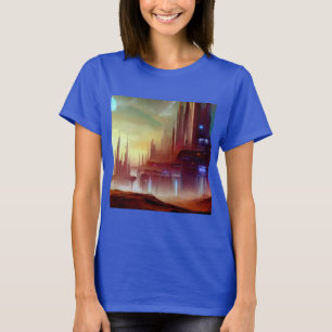 奇妙な惑星のSF都市1 Tシャツ