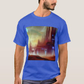 奇妙な惑星のSF都市1 Tシャツ (正面)