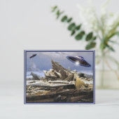 奇妙な惑星- UFOの訪問 ポストカード (スタンド正面)