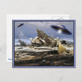 奇妙な惑星- UFOの訪問 ポストカード (正面/裏面)