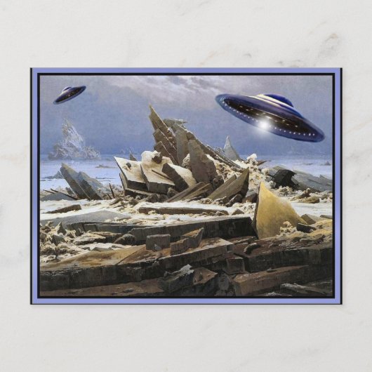 奇妙な惑星- UFOの訪問 ポストカード (正面)